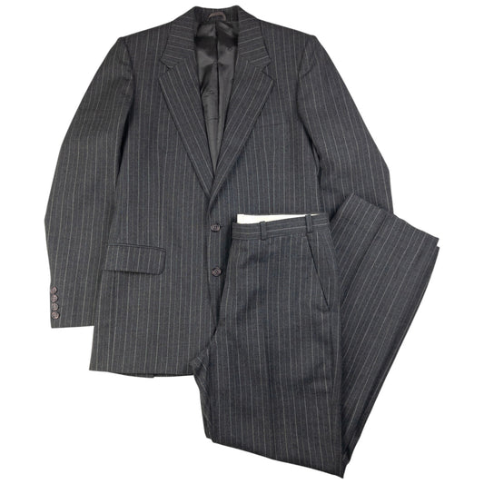 Vintage Dior Monsieur Striped Jacket & Trousers Suit Set Size S