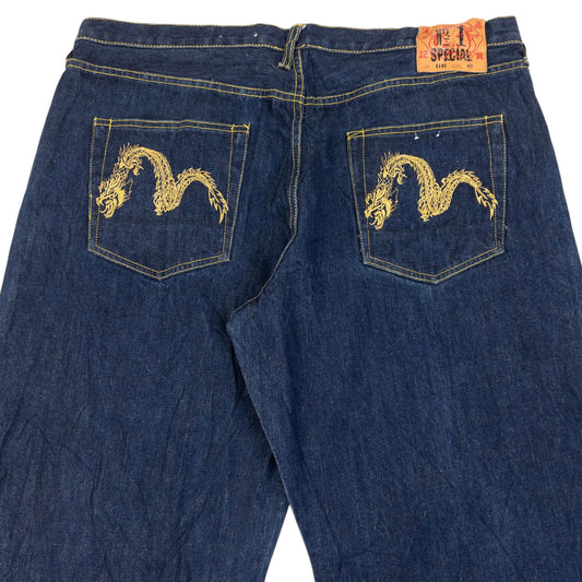 Vintage 2000s Evisu Double Dragon Gull Japanse denim jeans maat W40