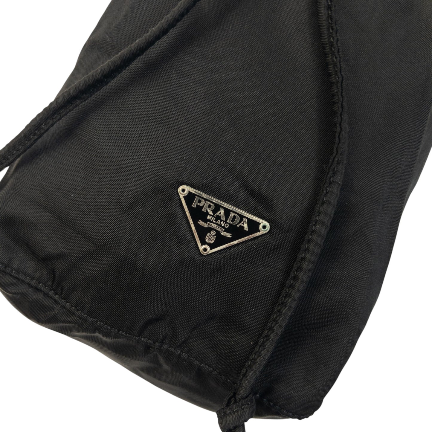 Vintage 90s Prada Drawstring Pouch Bag