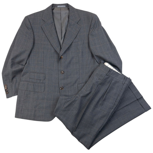 Vintage 2000s Burberry Checkered Jacket & Trousers Suit Set Size S