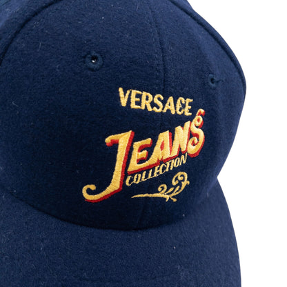 Vintage 2000s Versace Jeans Couture Embroidered Wool Hat