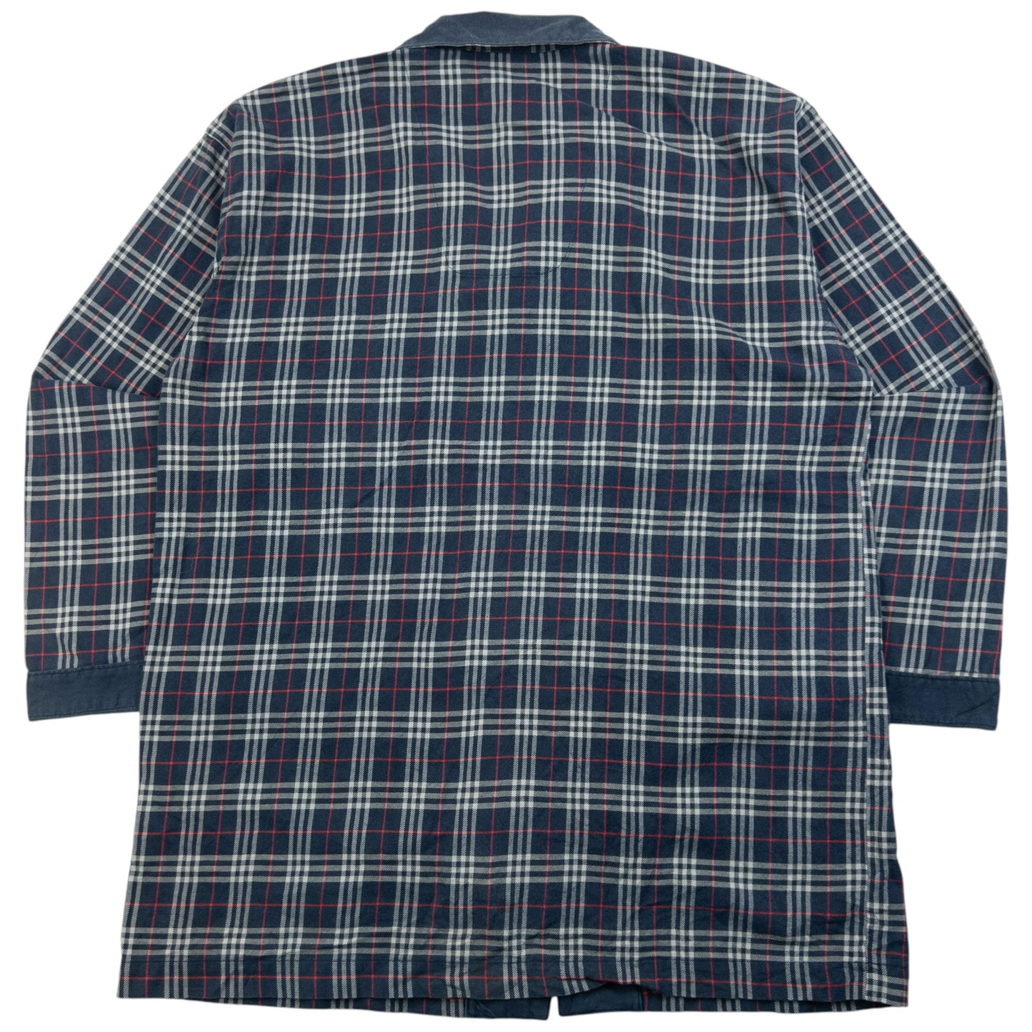 Vintage 90s Burberry Nova Check Long Sleeve Button Up Pyjama Shirt SizeM