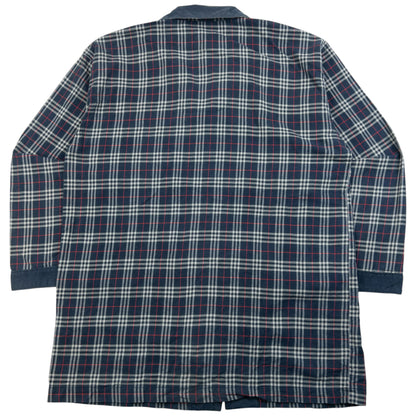 Vintage 90s Burberry Nova Check Long Sleeve Button Up Pyjama Shirt SizeM