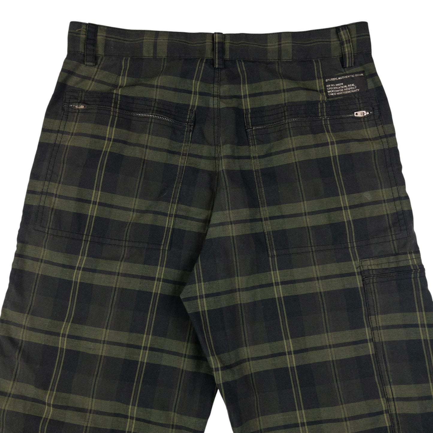 Vintage Stussy Checkered Mutli Pocket Cargo Trousers Size W32
