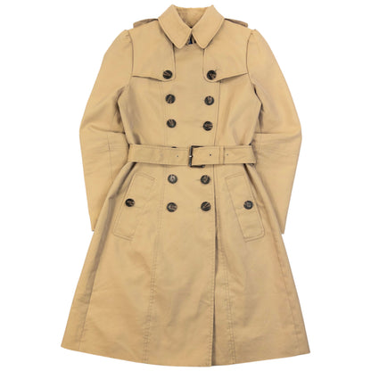Vintage 2000s Burberry Blue Label Nova Check Lined Trench Jacket Womens Size XS