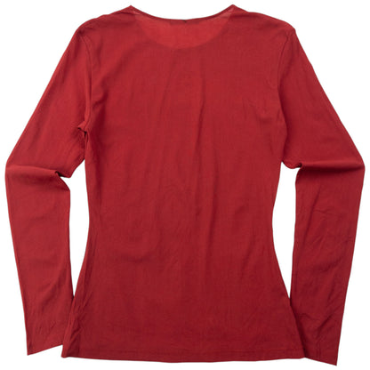 Vintage 2000s Issey Miyake Long Sleeve Mesh T Shirt Womens Size S