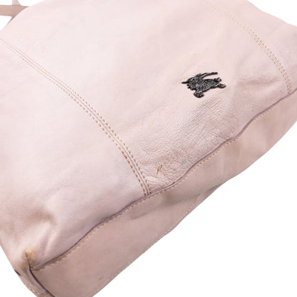 Vintage 2000s Burberry Leather Bucket Shoulder Bag