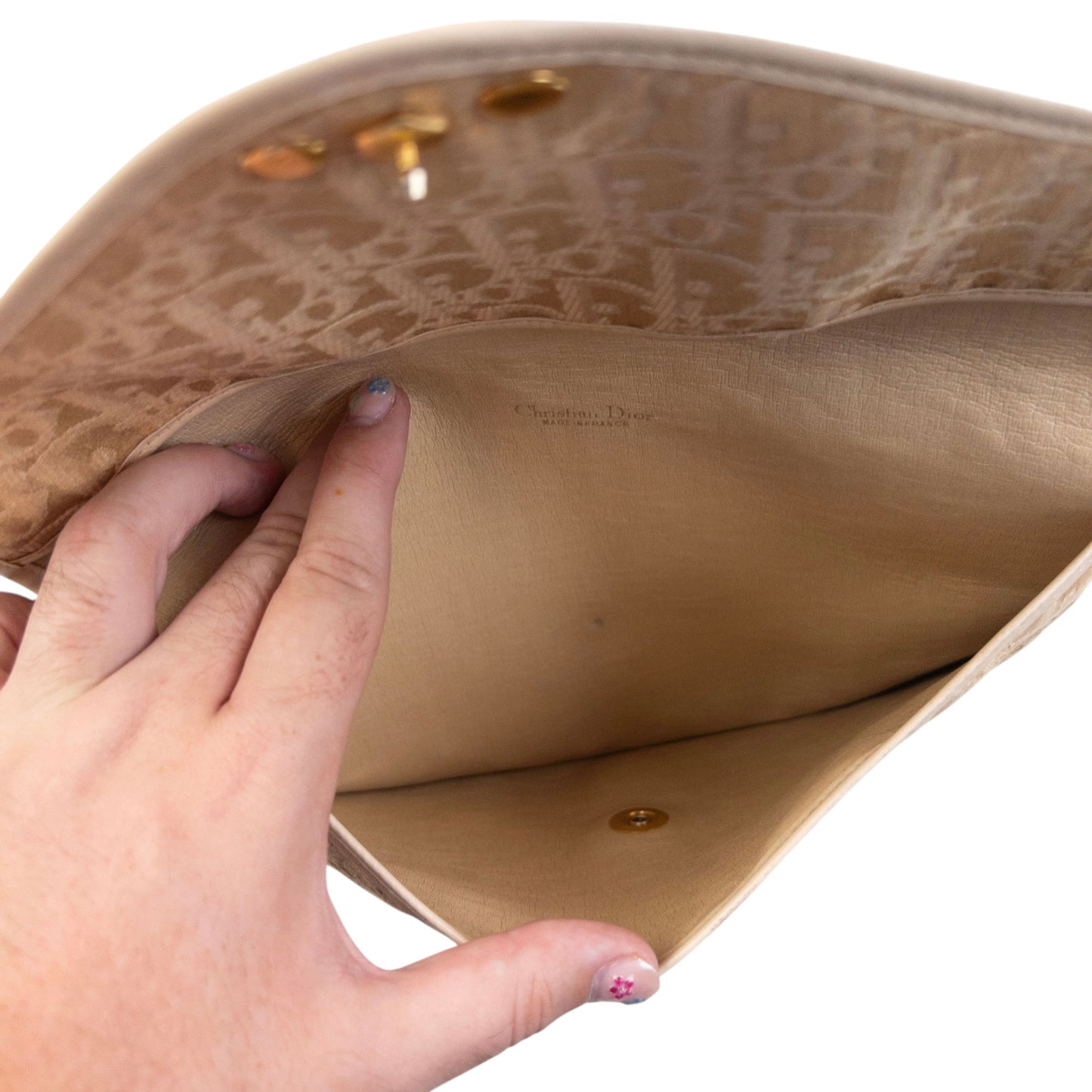 Vintage 90s Dior Monogram Clutch Bag