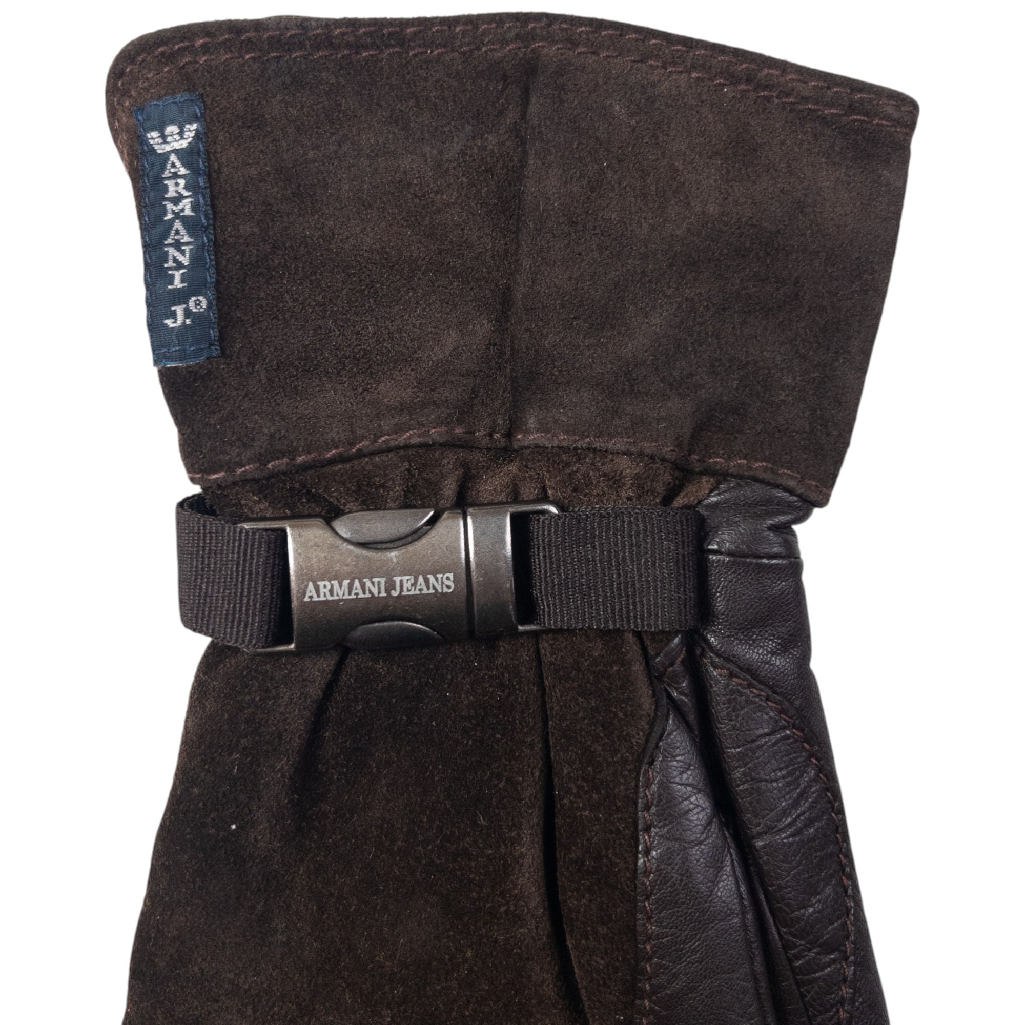 Vintage Armani Jeans Leather Suede Gloves Size M