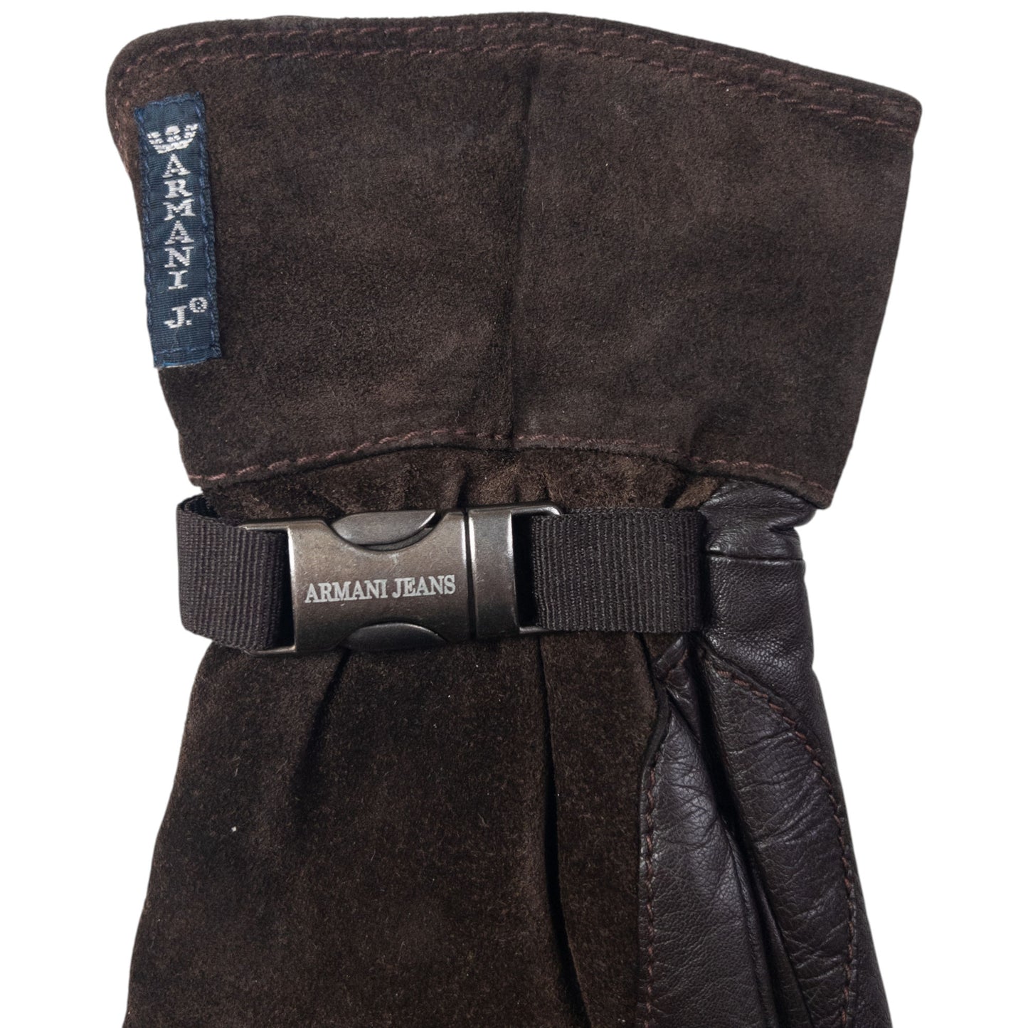 Vintage Armani Jeans Leather Suede Gloves Size M