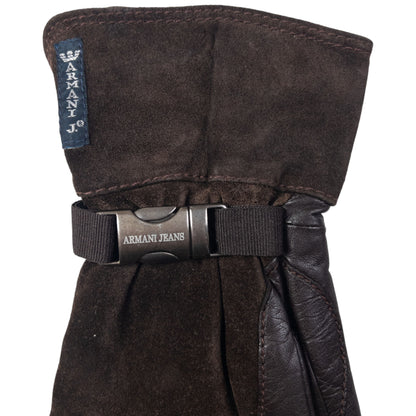 Vintage Armani Jeans Leather Suede Gloves Size M