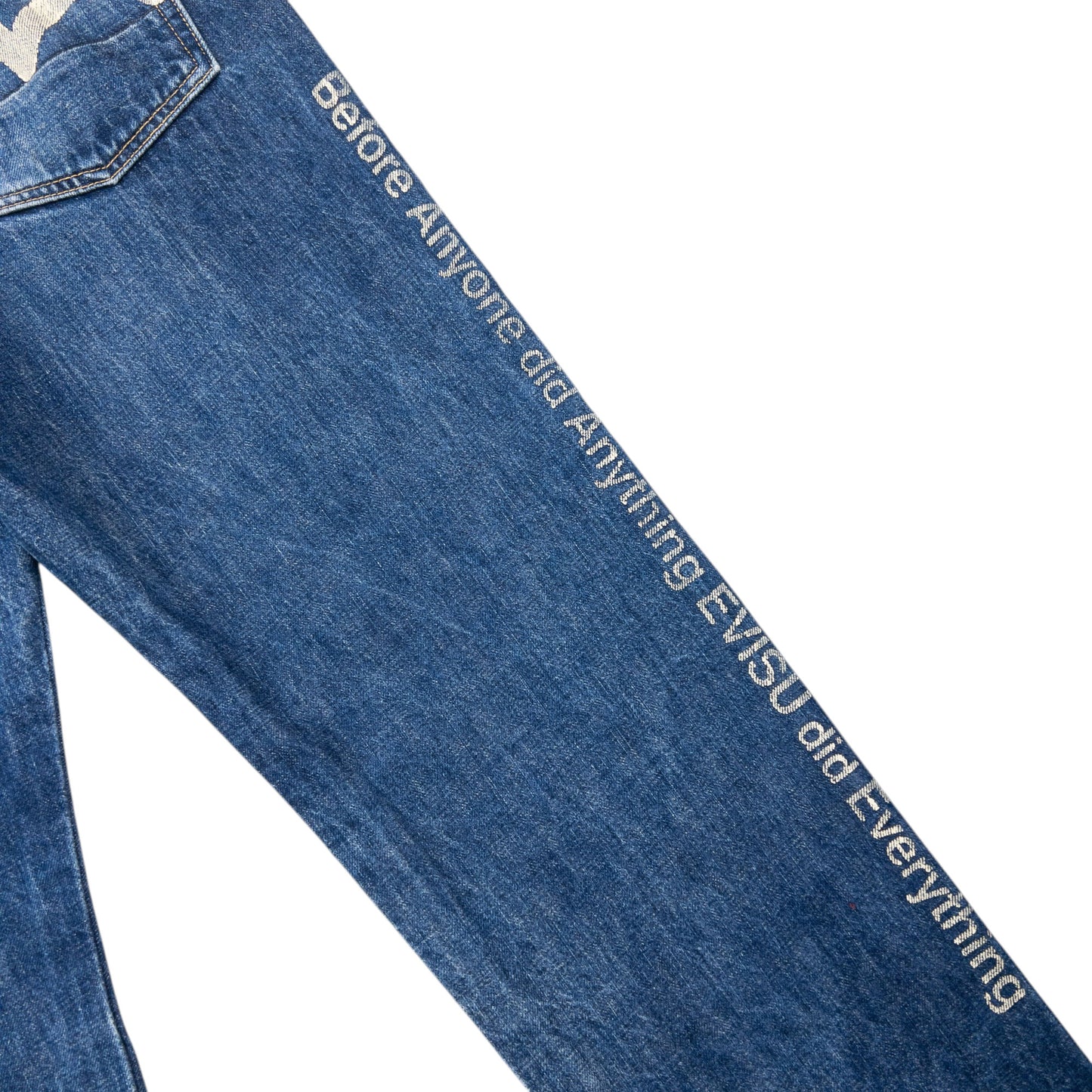 Vintage 2000s Evisu Gull Symbol Text Japanese Denim Jeans Size W31