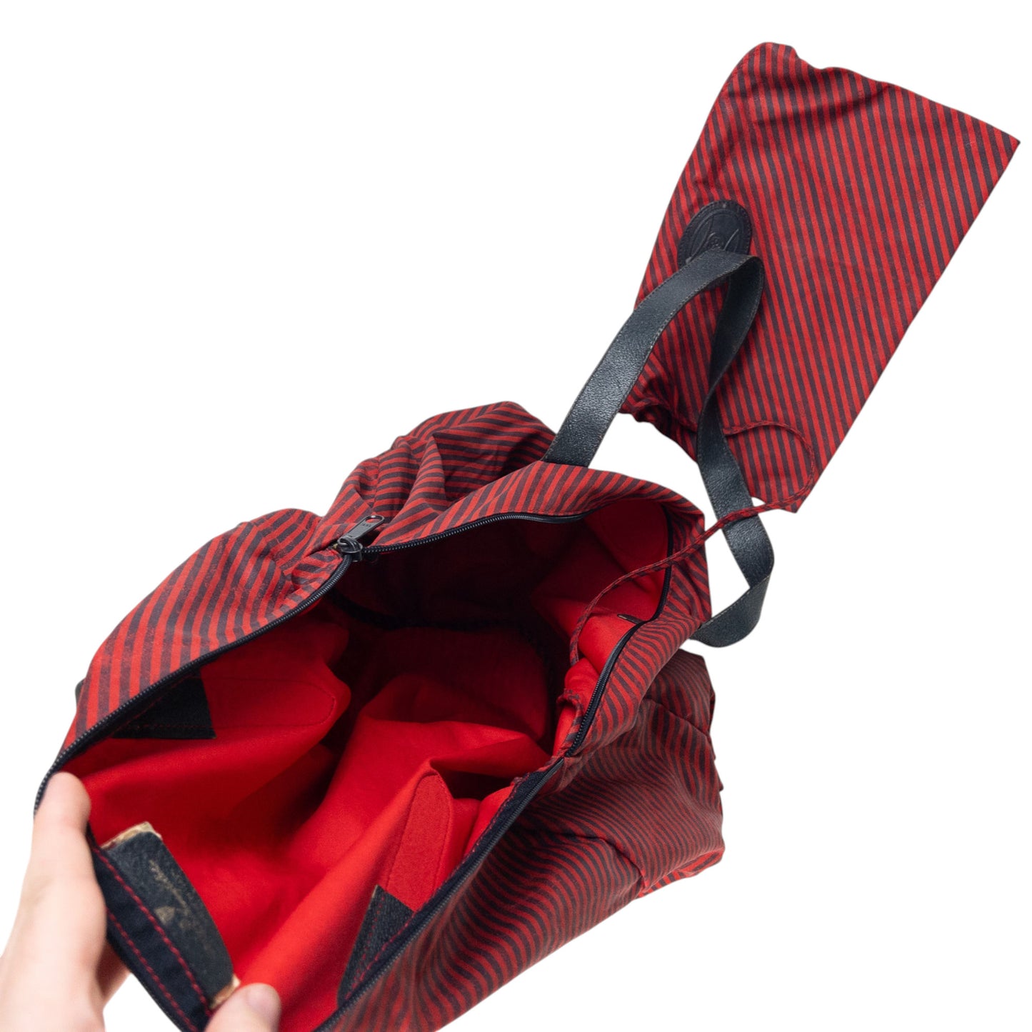 Vintage Gucci Striped Shoulder Bag & Matching Pouch