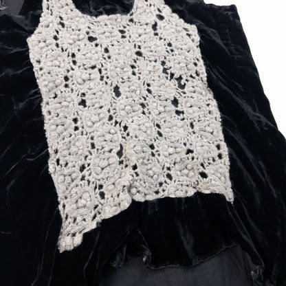 Vintage 90s Comme Des Garçons Robe De Chambre Velour Top Womens Size M
