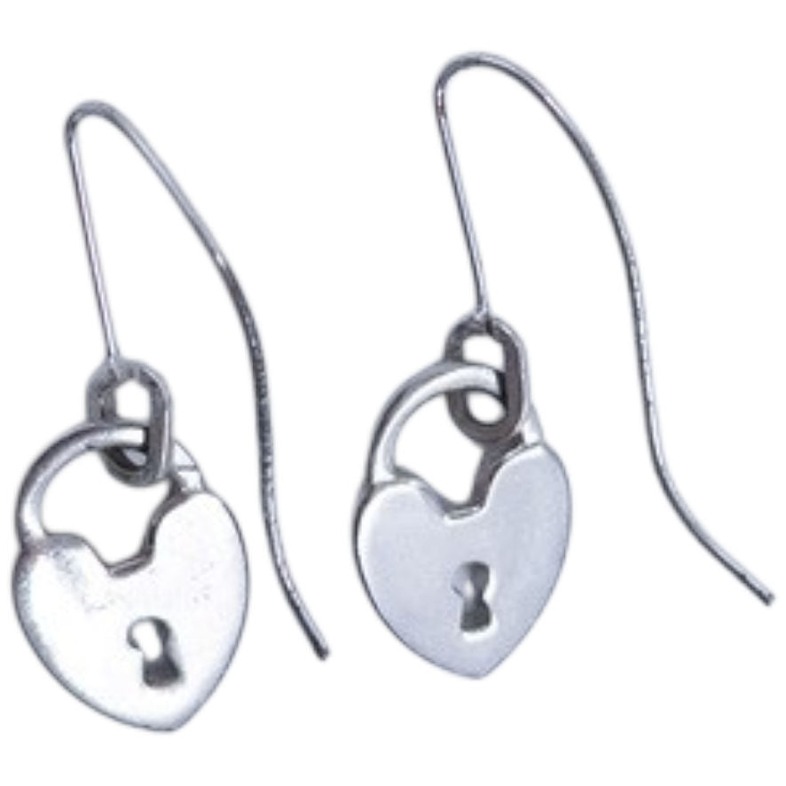 Vintage Dior Silver Heart Locket Earrings