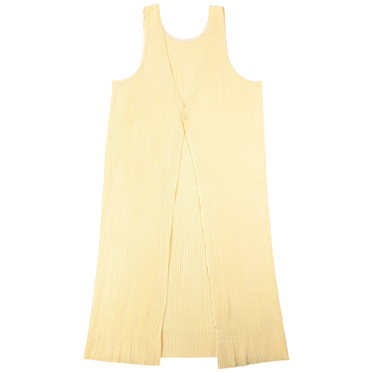 Vintage 90s Issey Miyake Pleated Longline Vest Dress Womens Size M