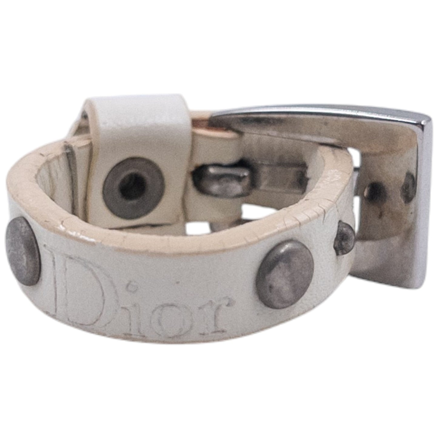 Vintage Dior Leather Buckle Ring