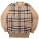 Vintage 90s Burberry Nova Check Wool Polo Jumper Size S