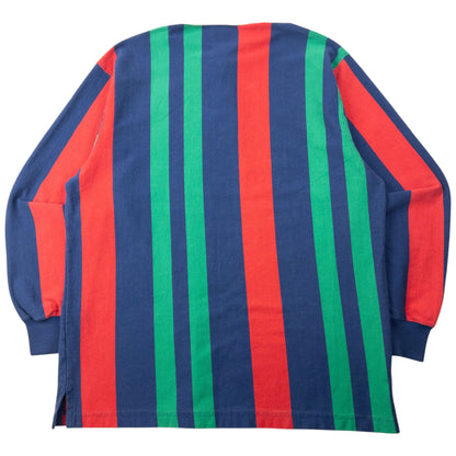 Vintage 1995 Polo Ralph Lauren Striped Long Sleeve Rugby Polo Shirt Size XL