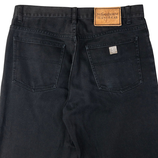 Vintage YSL Yves Saint Laurent Embossed Denim Jeans Size W33