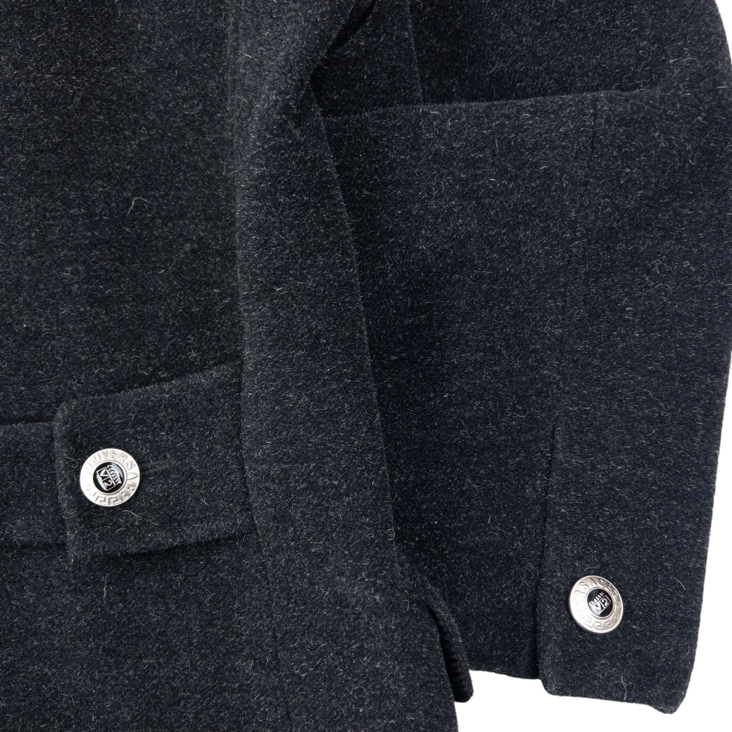 Vintage 90s Versace Classic V2 Longline Wool Jacket Size L