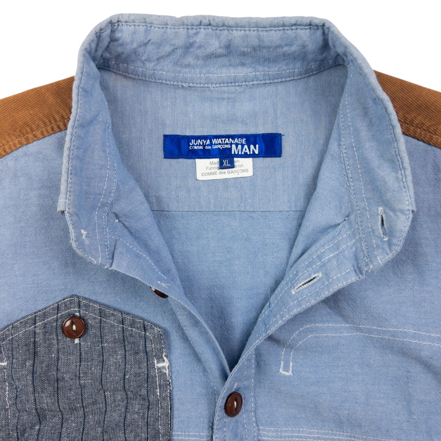 Vintage Junya Watanabe X Comme Des Garçons MAN Long Sleeve Button Up Shirt Size S