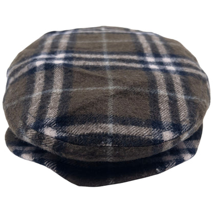 Vintage 80s Burberry Nova Check Wool Flat-Cap Hat