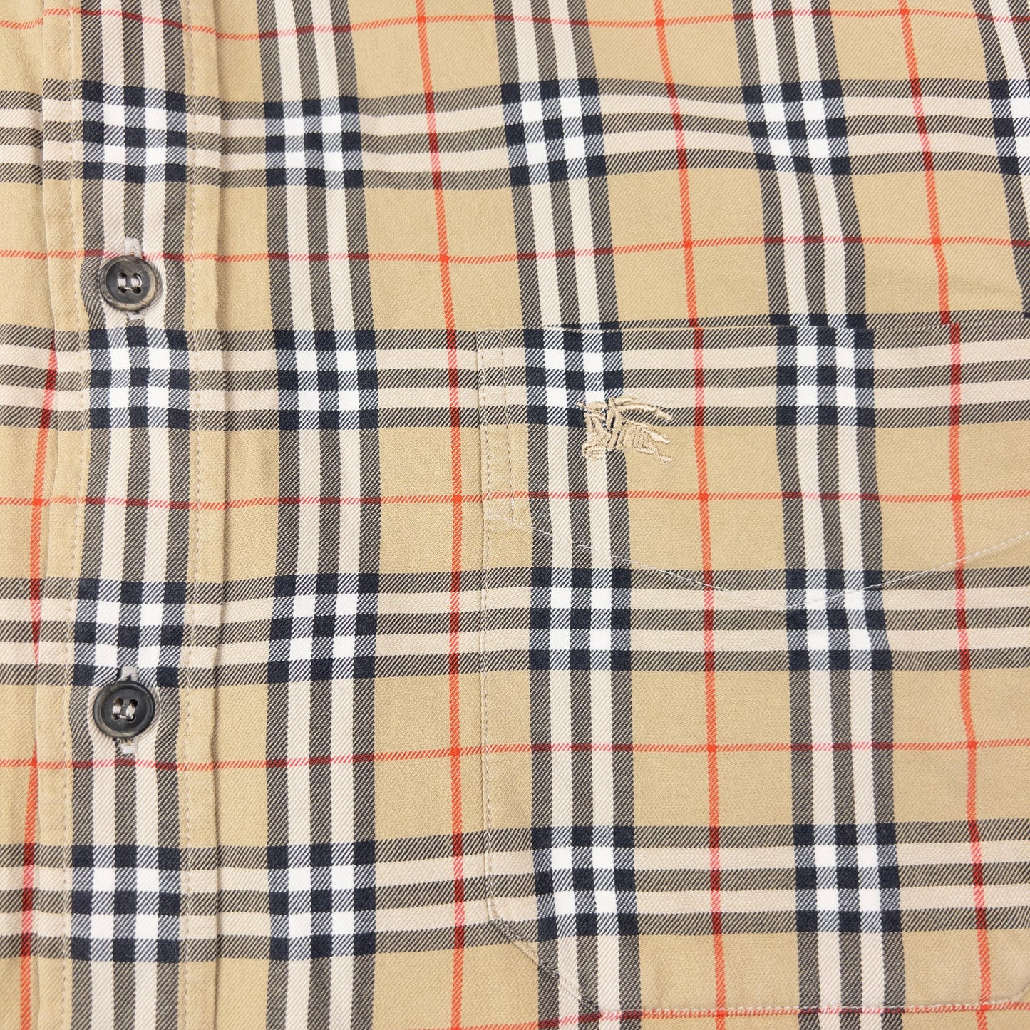 Vintage 90s Burberry Nova Check Long Sleeve Button Up Shirt Size XXL