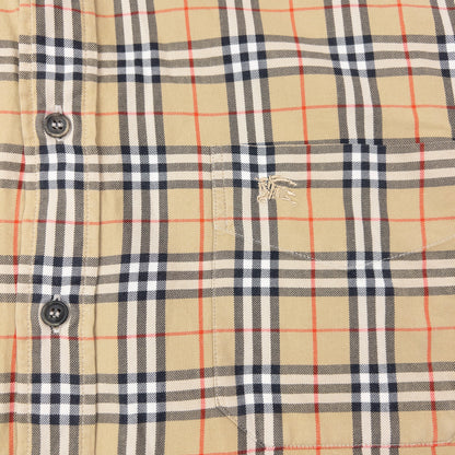 Vintage 90s Burberry Nova Check Long Sleeve Button Up Shirt Size XXL