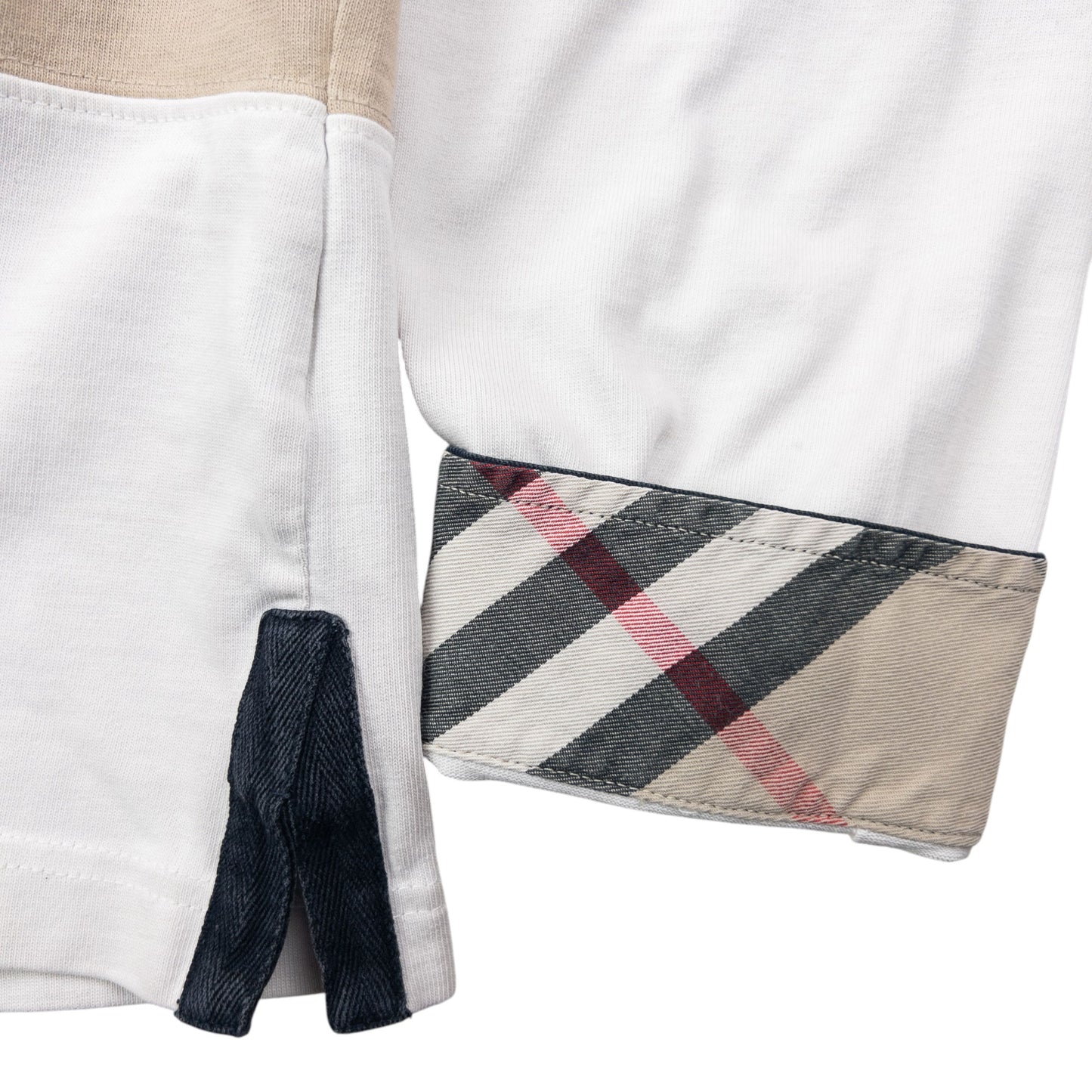 Vintage Burberry Striped Long Sleeve Rugby Polo Shirt Size S