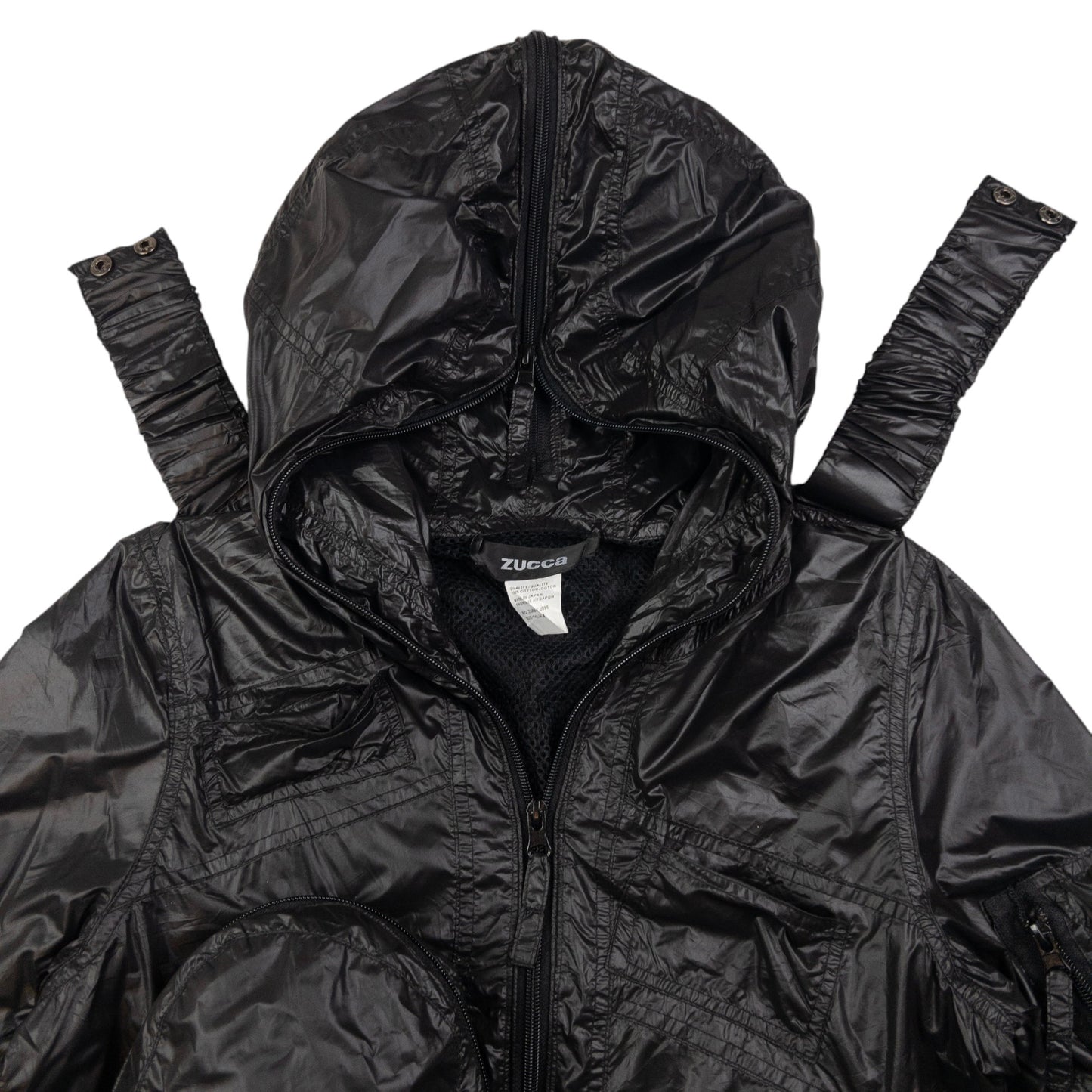Vintage Cabane De Zucca By Issey Miyake Full Zip Hooded Jacket Size XS
