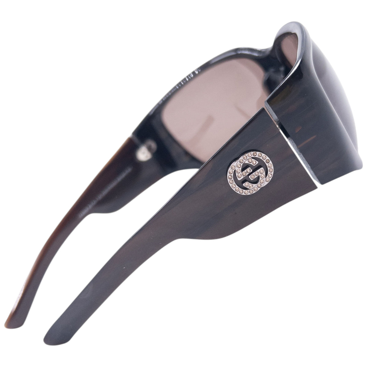 Vintage 2000s Gucci Diamanté Sunglasses in brown, photo 3