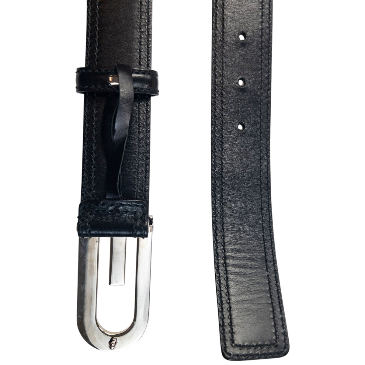 Vintage 2000s Gucci Leather Belt in black, photo 6