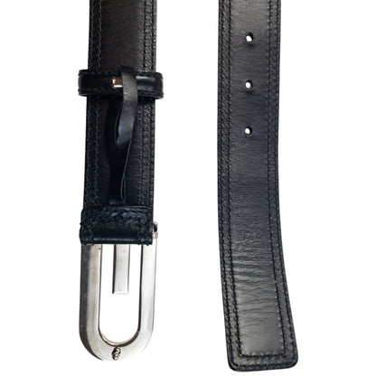 Vintage 2000s Gucci Leather Belt in black, photo 6