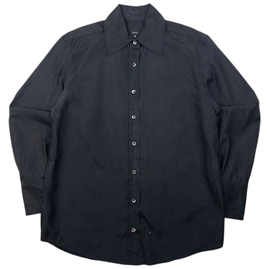 Vintage Gucci Long Sleeve Button Up Silk Shirt Size M