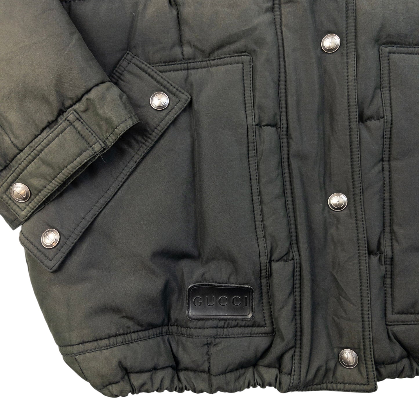 Vintage 90s Gucci By Tom Ford Zip Up Puffer Jacket Womens Size S