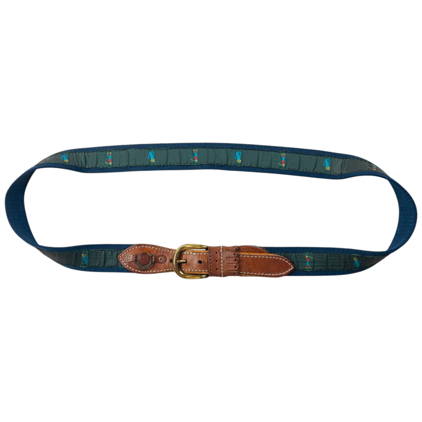 Vintage 80s Burberry Golf Print Belt Size L