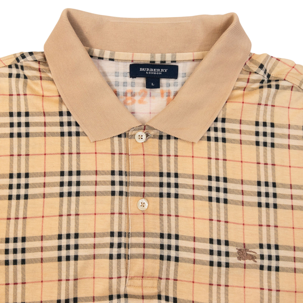 Vintage 2000s Burberry Nova Check Polo Shirt Size M
