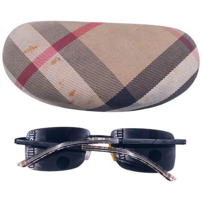 Vintage 2000s Burberry Nova Check Rimless Sunglasses