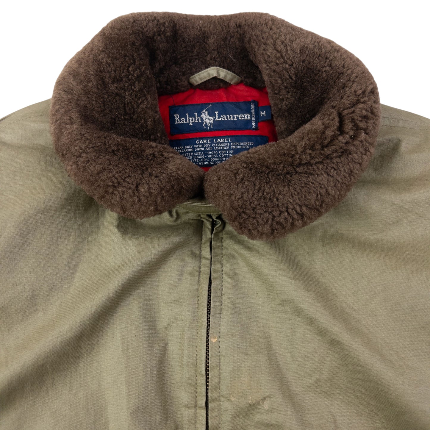 Vintage 90s Ralph Lauren G1 Flight Bomber Jacket Down Jacket Size S