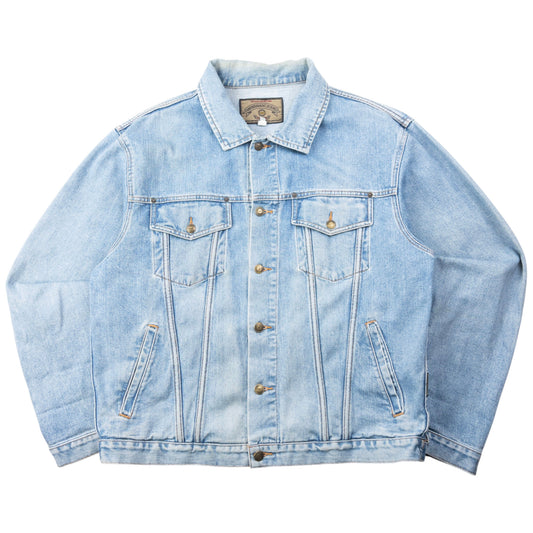 Vintage 90s Armani Jeans Button Up Denim Jacket Size L