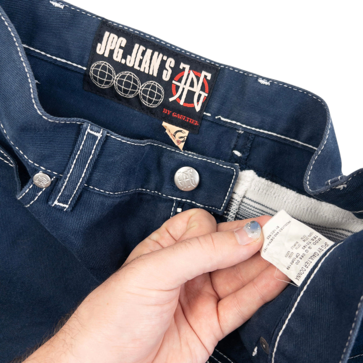 Vintage 2000s Jean Paul Gaultier JPG Denim Jeans in blue, photo 6