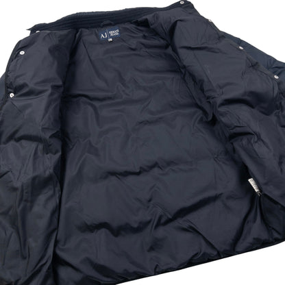 Vintage Armani Jeans Button Up Puffer Jacket Size L