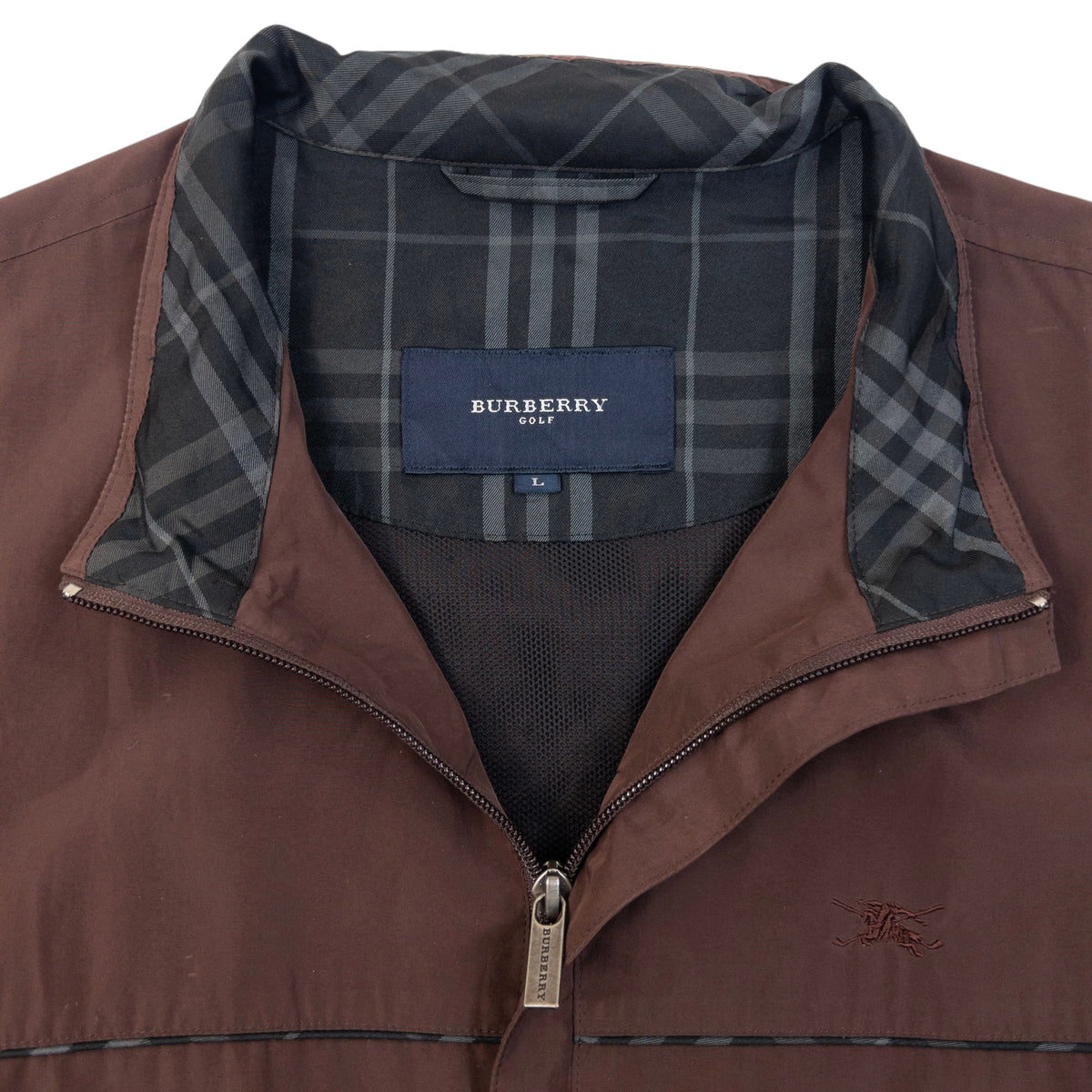Vintage 2000s Burberry Golf Zip Up Jacket Size L
