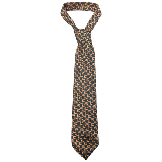 Vintage 90s Burberry Monogram Silk Tie