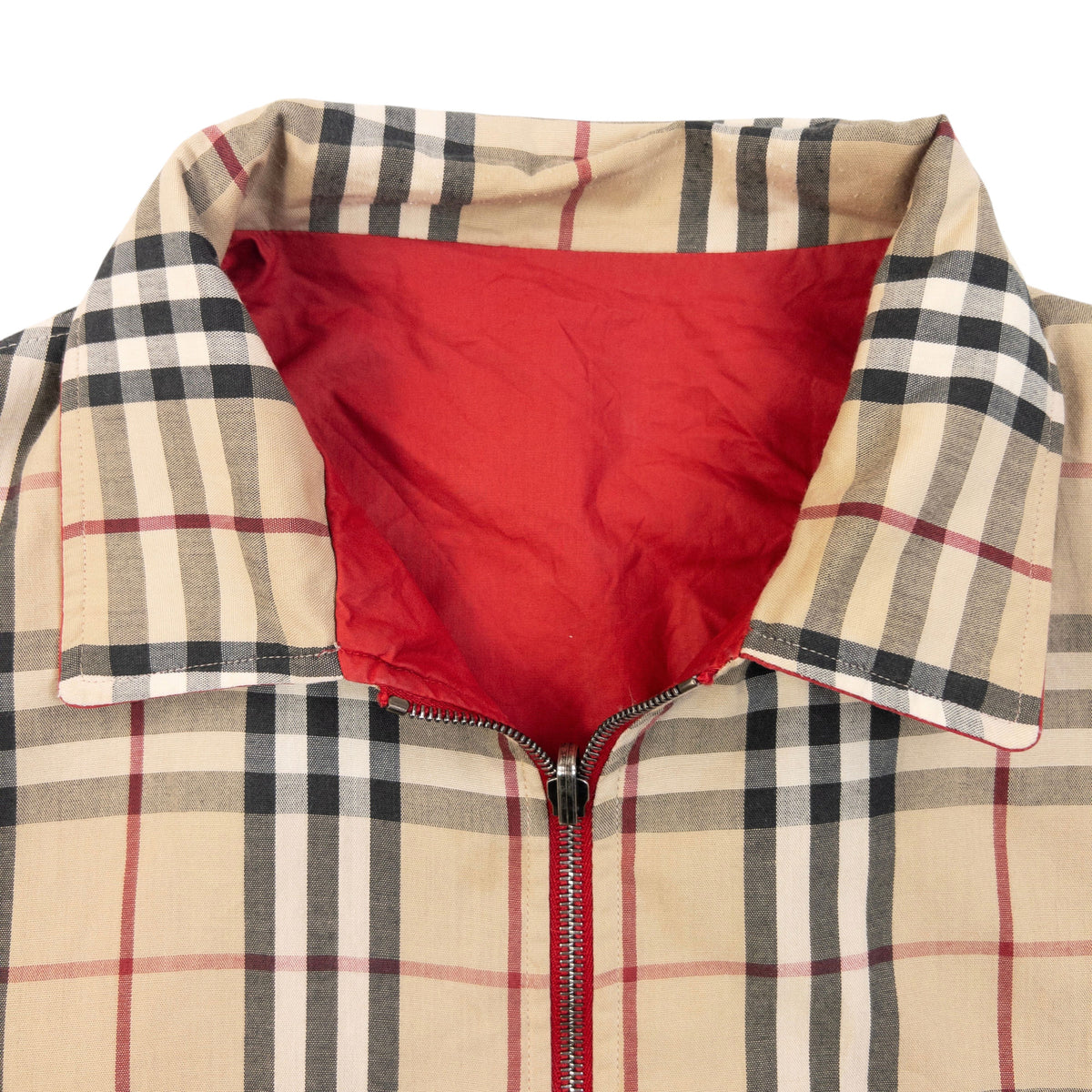 Vintage 2000s Burberry Nova Check Reversible Harrington Jacket in beige, photo 5
