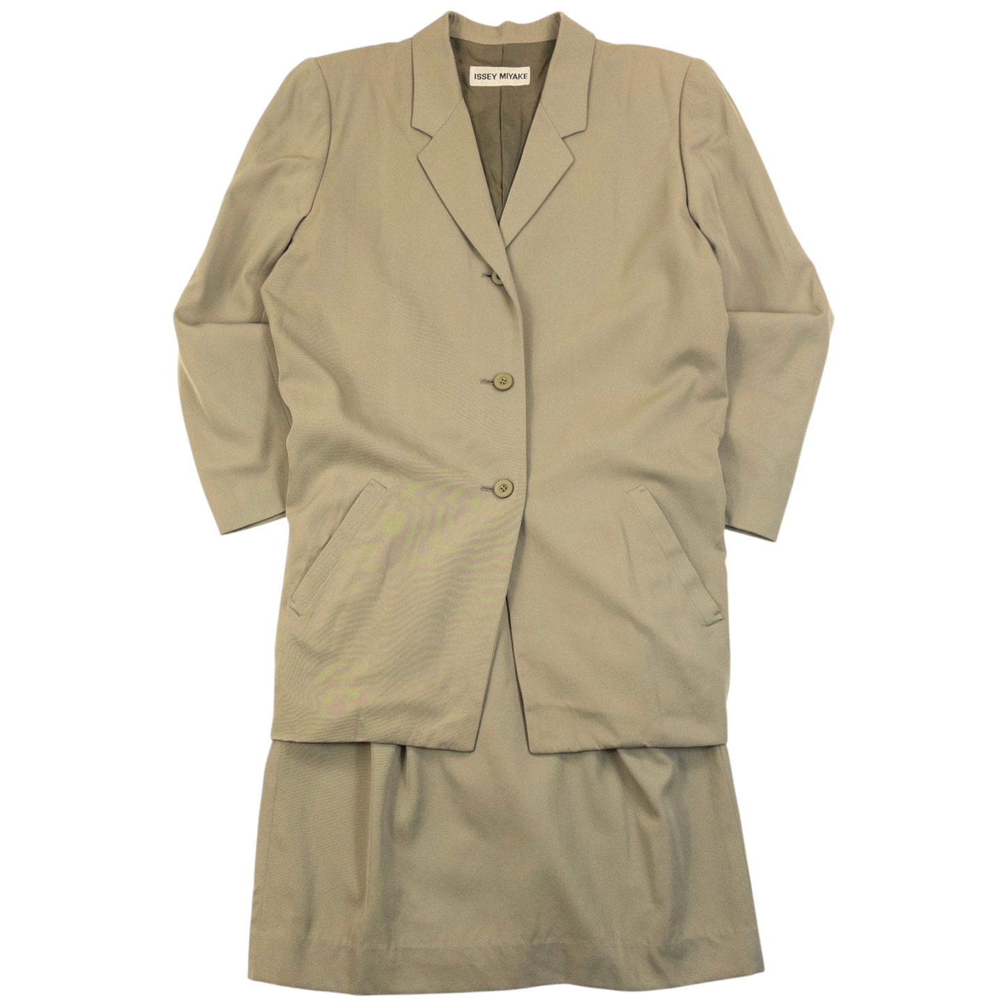 Vintage 90s Issey Miyake Jacket & Skirt Suit Set Womens Size S