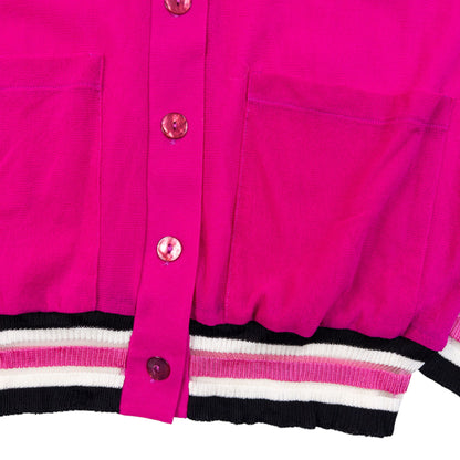 Vintage 2000s Jean Paul Gaultier Soleil Sheer Cardigan in pink, photo 5