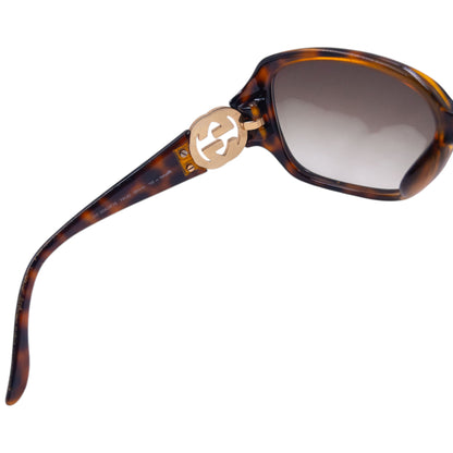 Vintage 2000s Gucci Diamanté Tortoise Shell Sunglasses