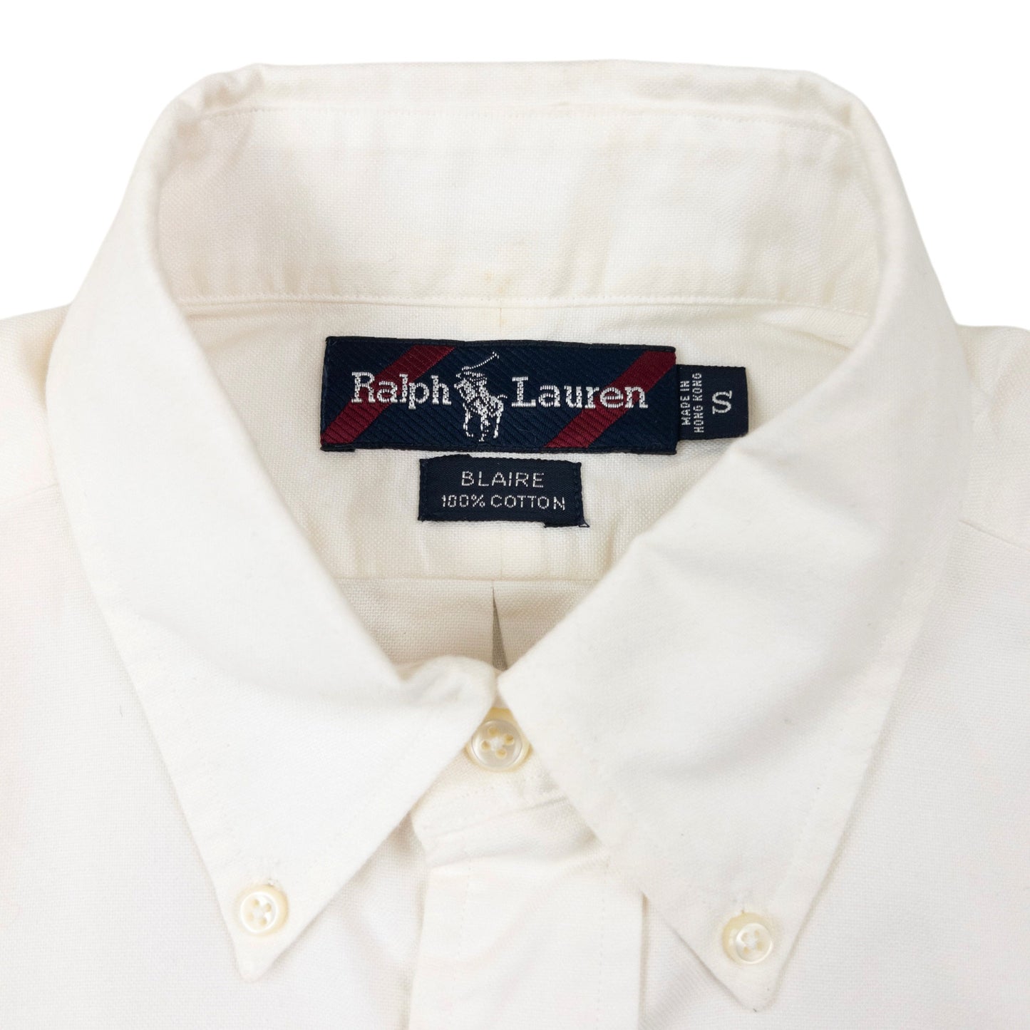 Vintage 90s Ralph Lauren Blaire Crest Long Sleeve Button Up Shirt Size L